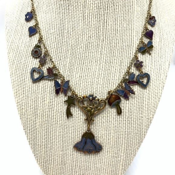 Christine Couturier Necklace Cosmic Boho Charms Hand Enameled Sweet Secrets - Picture 4 of 9
